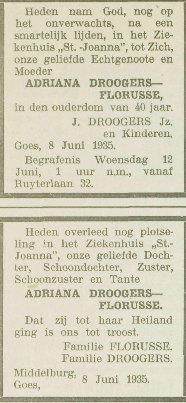 Overlijdensadvertentie